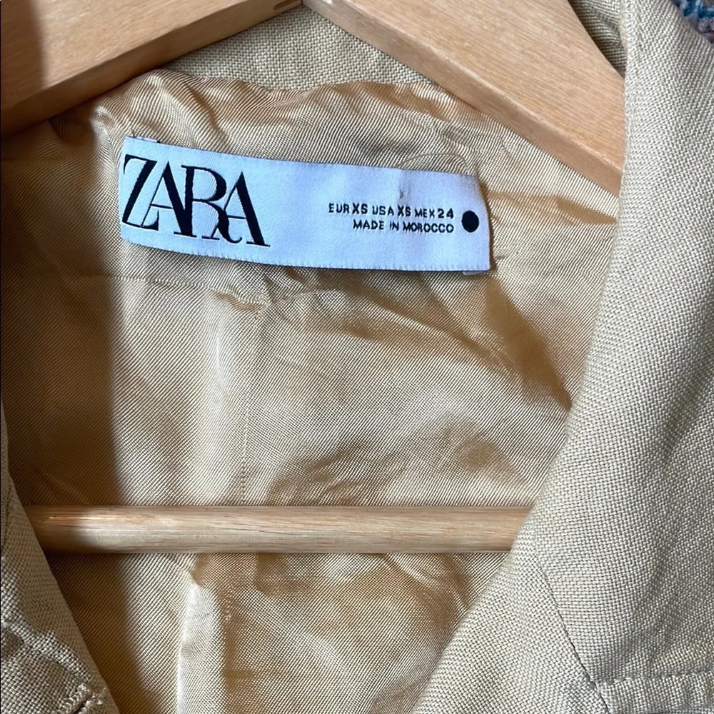 Zara Linen Blend Yellow Jacket - Picture 7 of 11